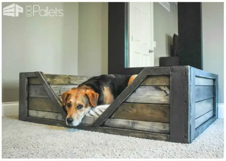 DIY Dog Bed Made From Pallets