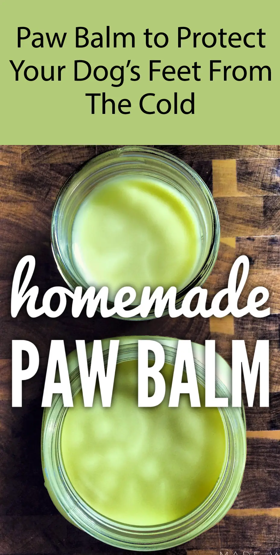 Homemade Dog Paw Balm